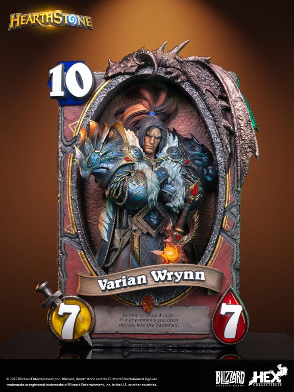 Hearthstone Varian Wrynn Legendary Card Art Statue HEXFRAME02 (Licensed)Statue(GK) -HEX Collectibles & Blizzard Entertainment -KWII-GK