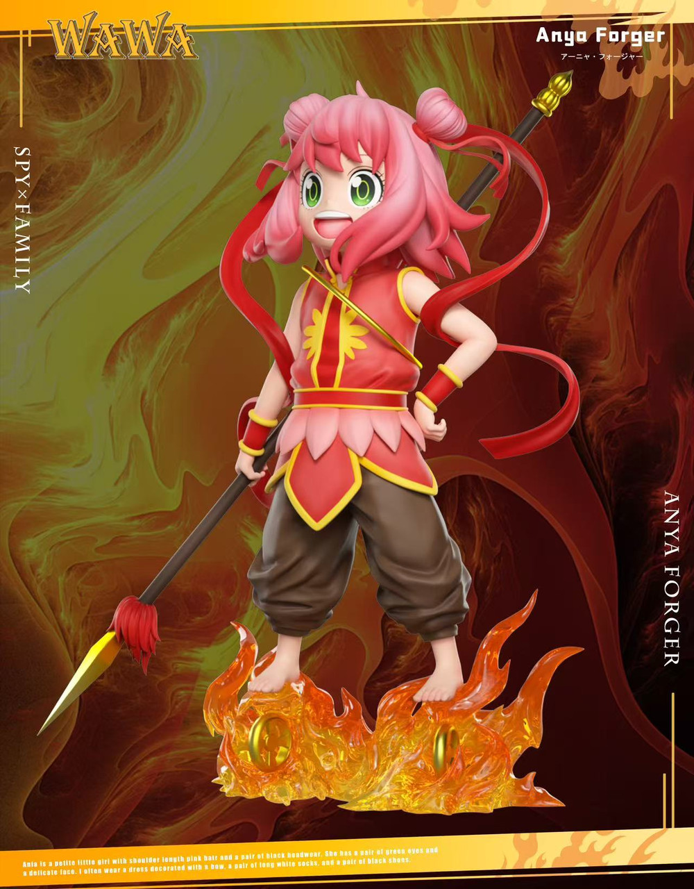 (Pre-order) Product name: Anya cosplaying Nezha .Size: 18 cm high (GK)