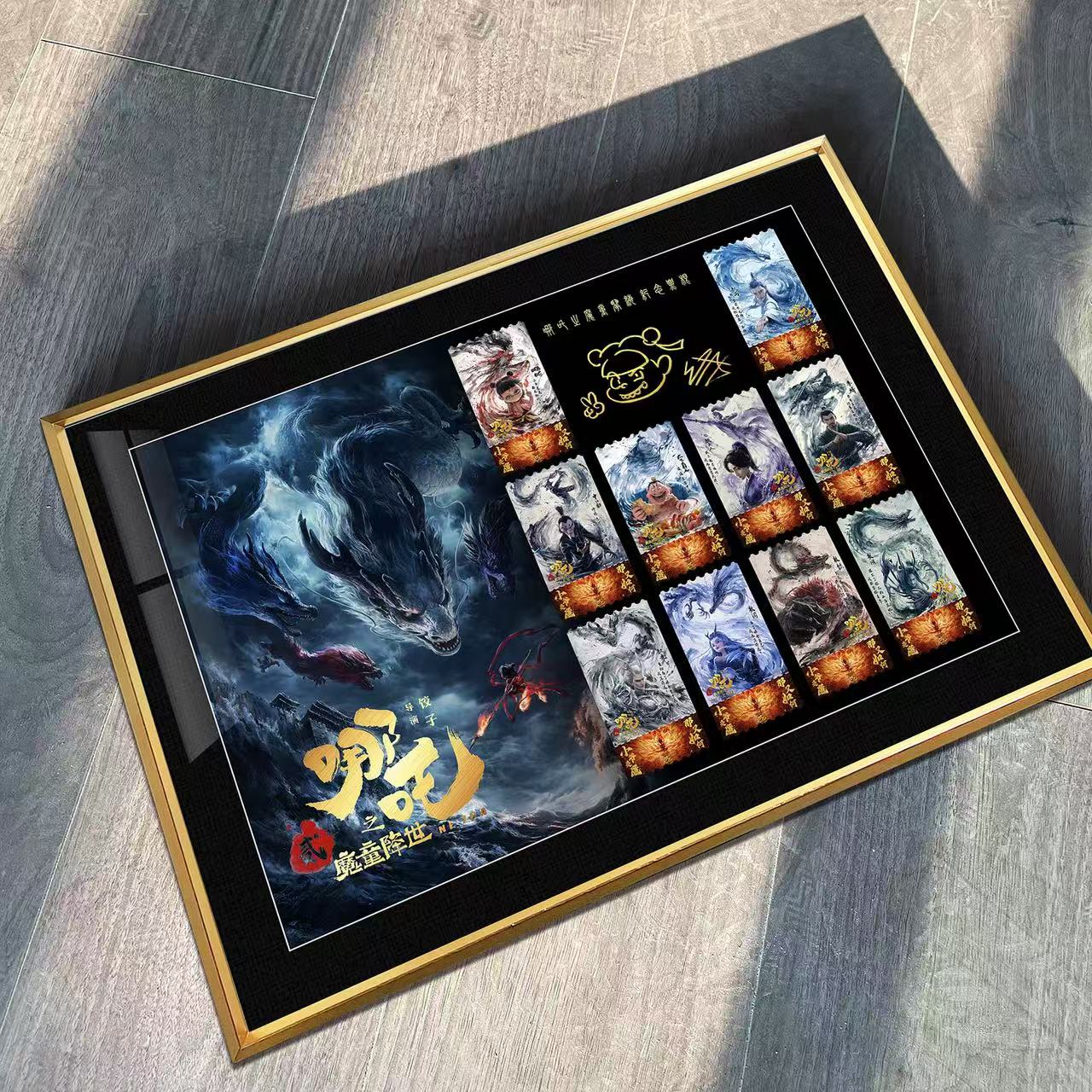  Nezha The Devil Boy Conquers the Dragon King Ticket Stubs Ao Bing Ao Guang Taiyi Zhenren Shen Gongbao Decorative Paintings In stock-KWII-GK