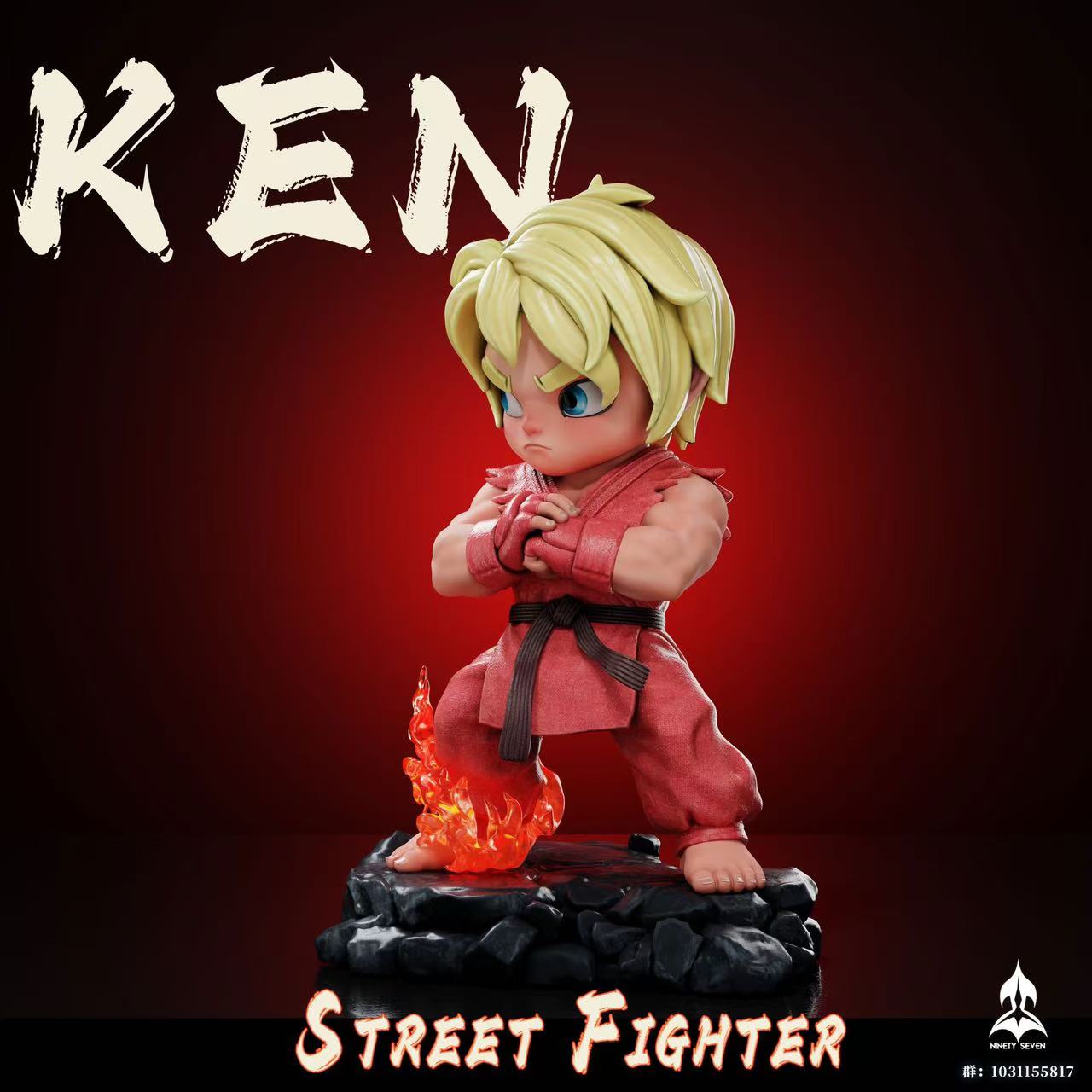 NINETY SEVEN STUDIO Street Fighter Ryu & Ken Q-version statue GK pre-sale