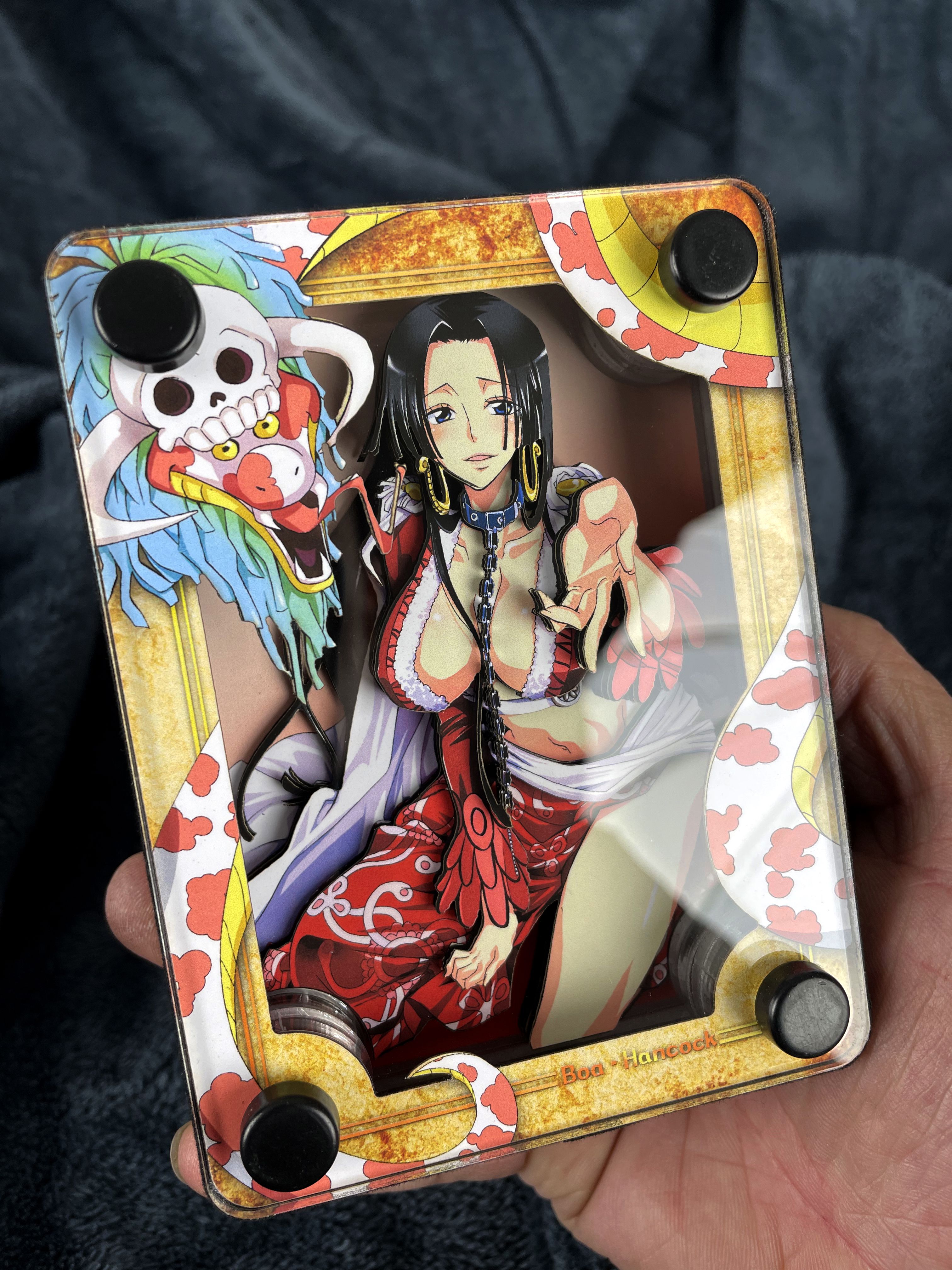 One Piece Queen Boa Han Cook Salome Bad Snake Second Edition 3D Acrylic Brick Display, In Stock