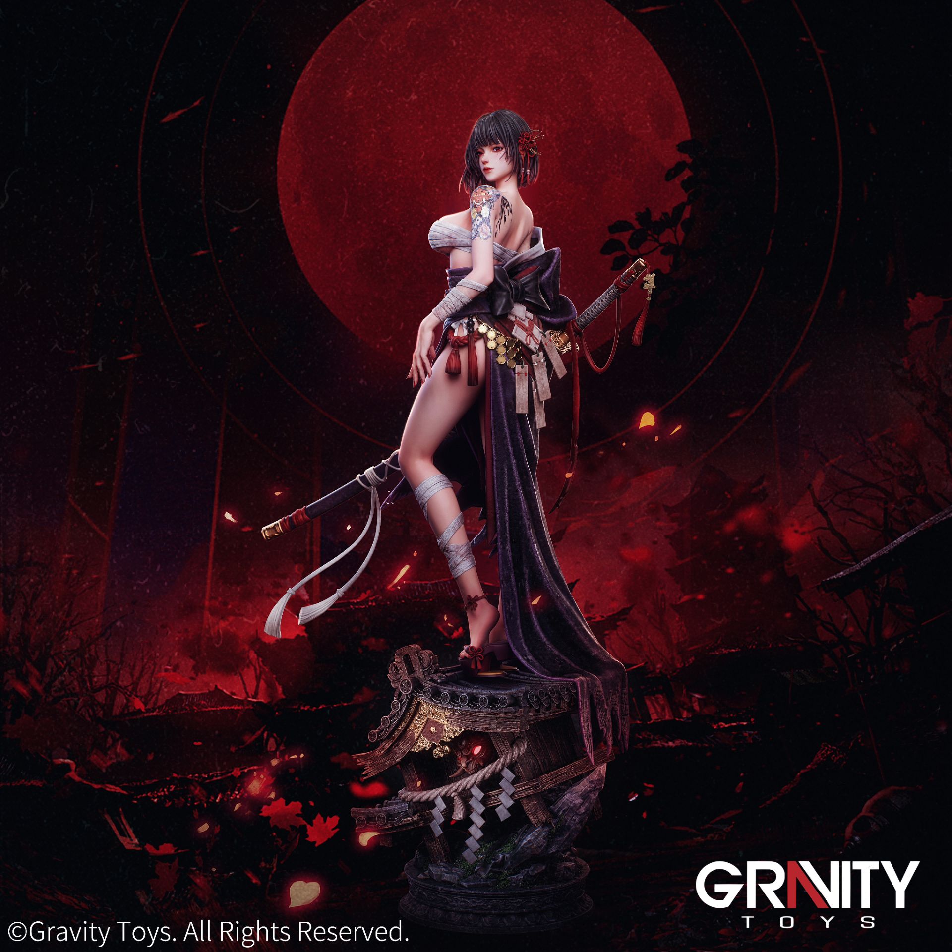 Oiran - Higan, 1/4 scale, Gravity Toys studio, statue GK18+ pre-sale