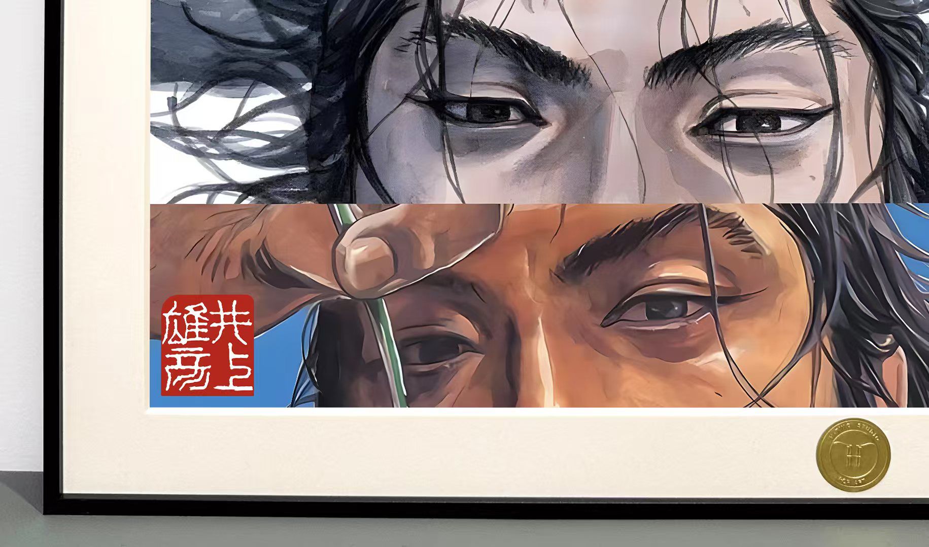 [In stock] "Rurouni Kenshin" Miyamoto Musashi Inoue Takehiko decorative painting Frame size: 50×40cm