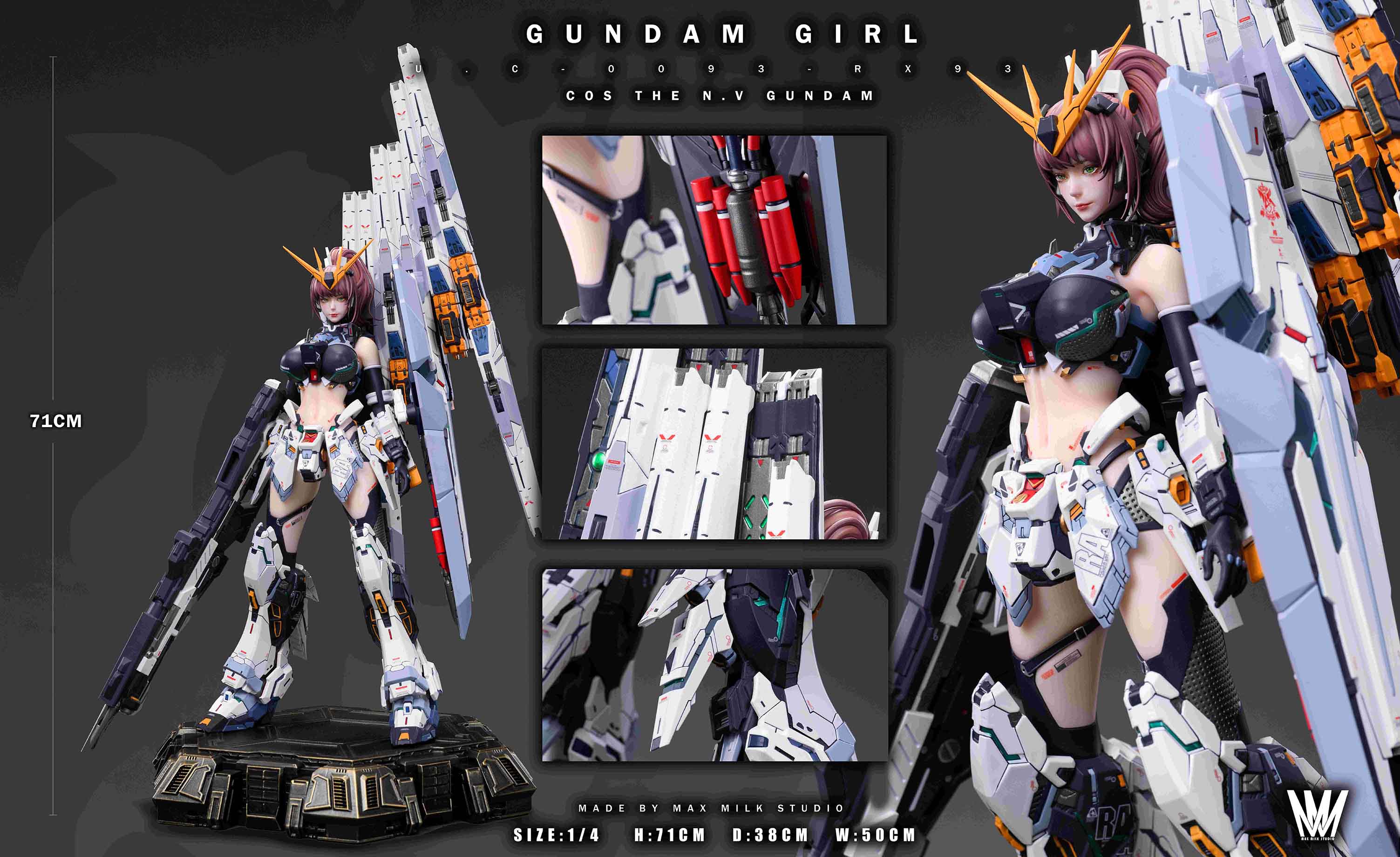  Gundam Series Gundam RX-93 Statue GK，Max Milk Studio
