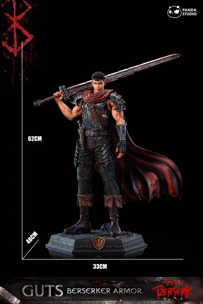 In stock-Berserk Black Swordsman Guts 1/4 Satue GK-Panda Studio