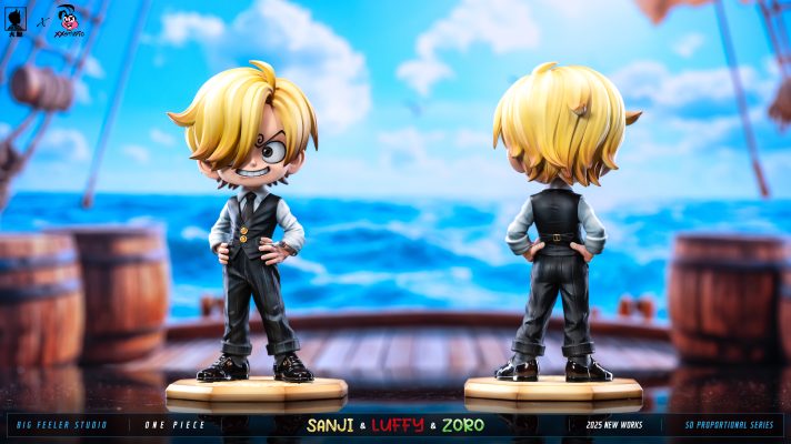 One Piece Q version The Three Strongest Luffy & Zoro & Sanji Statue(GK)-Big Feeler Studio & XOX Studio -KWII-GK