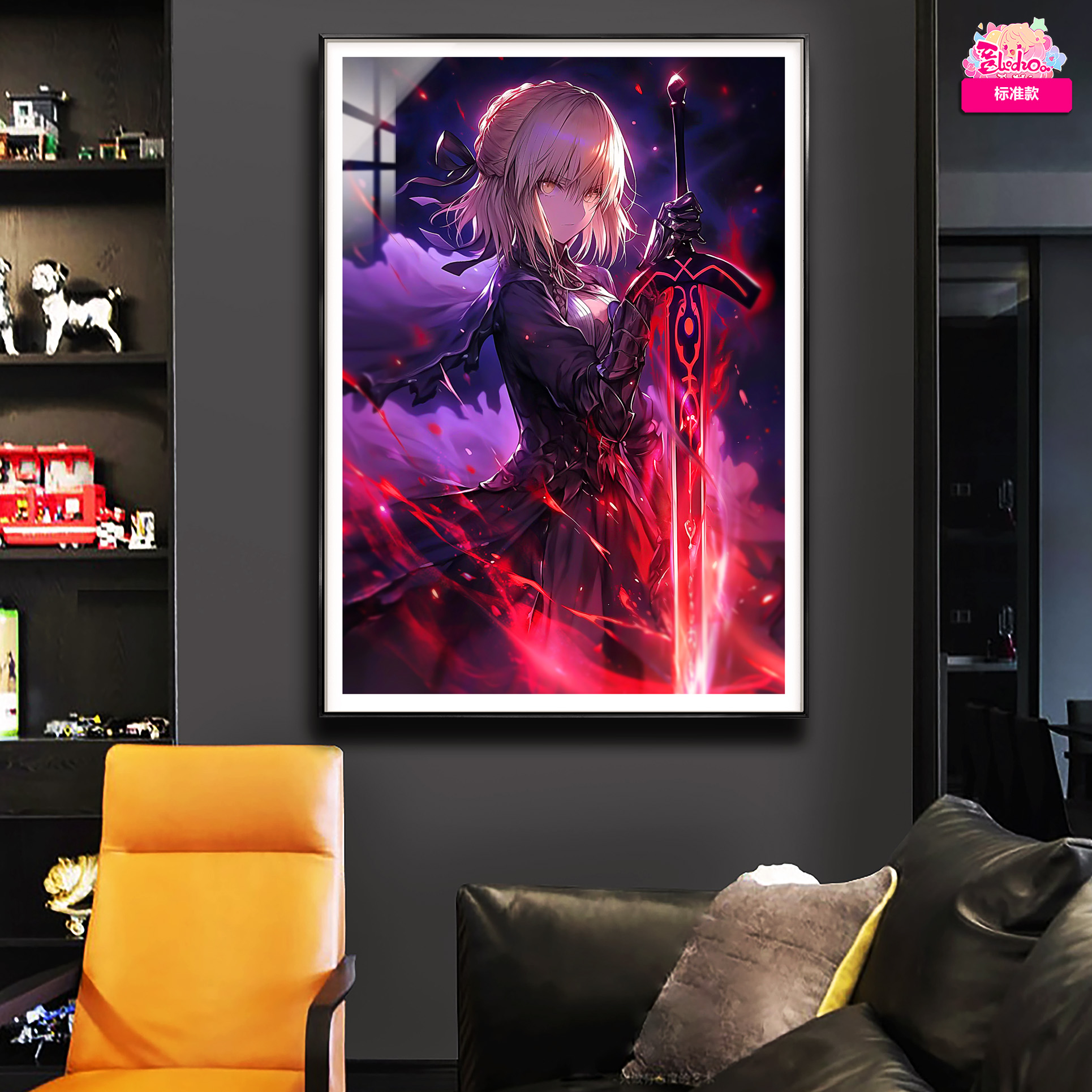 In stock New 8k ultra-large ultra-clear decorative painting Title of work Bloodstained Sky My King Saber-KWII-GK