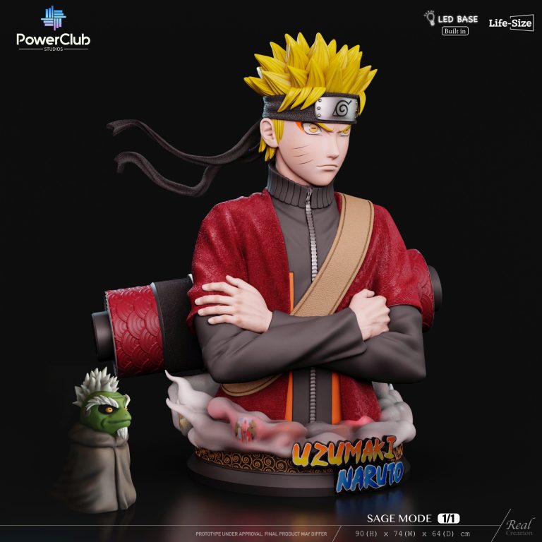 Naruto First Appearance in Sage Mode 1/1 Bust Statue(GK) - PowerClub Studio