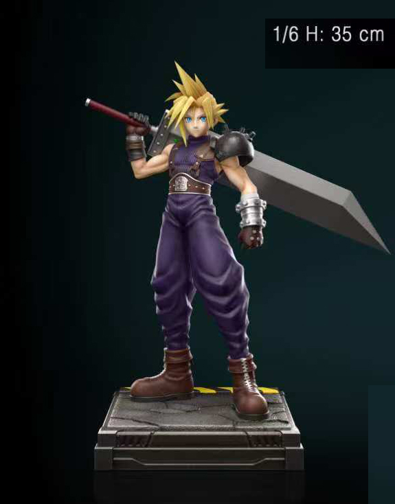 Pre-sale Character name Final Fantasy 7 - Cloud Scale 1/4, height 52 width 36 length 36cm Scale 1/6, height 35 width 29 length 17cm (GK)-KWII-GK