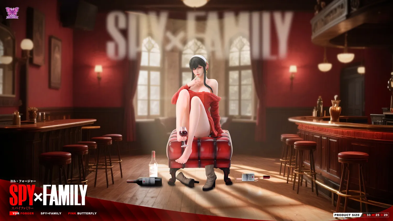  Spy x Family Yor Forger 1/4 Statue GK - Pink Butterfly Studio 