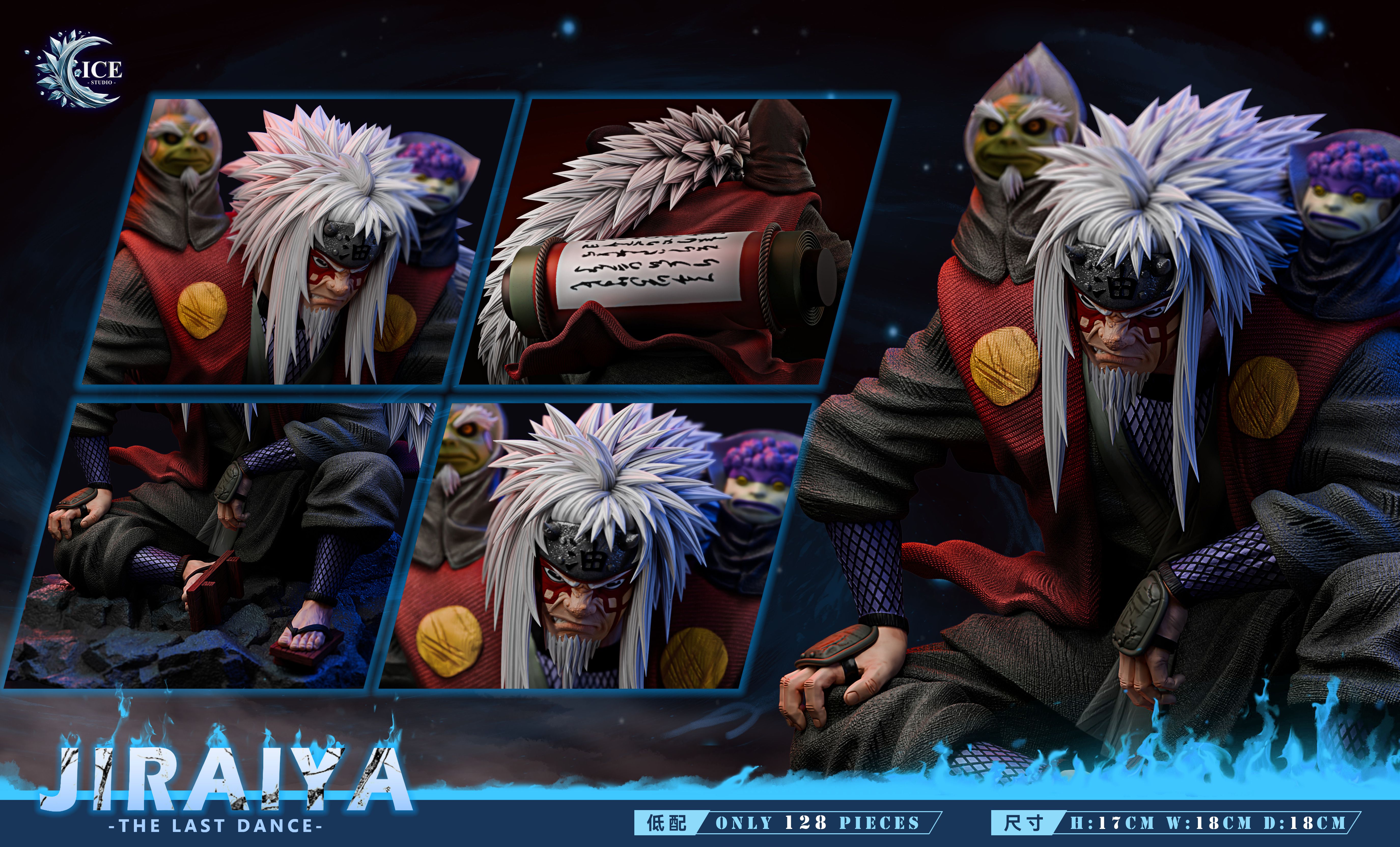 Pre-sale Naruto GK Hand-made Statue Series Myobokuyama Series First Round Work Jiraiya & Gamaken \ The Last Dance Scale 1/7 (GK)-KWII-GK