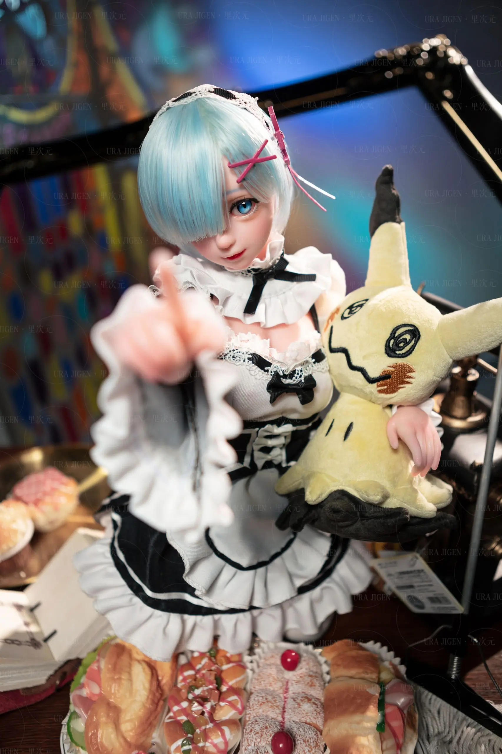 Bezlya - Ram x Rem 60cm Adult Sex Toy All-Silicone Action Figure Re:Zero -Starting Life in Another World Statue 