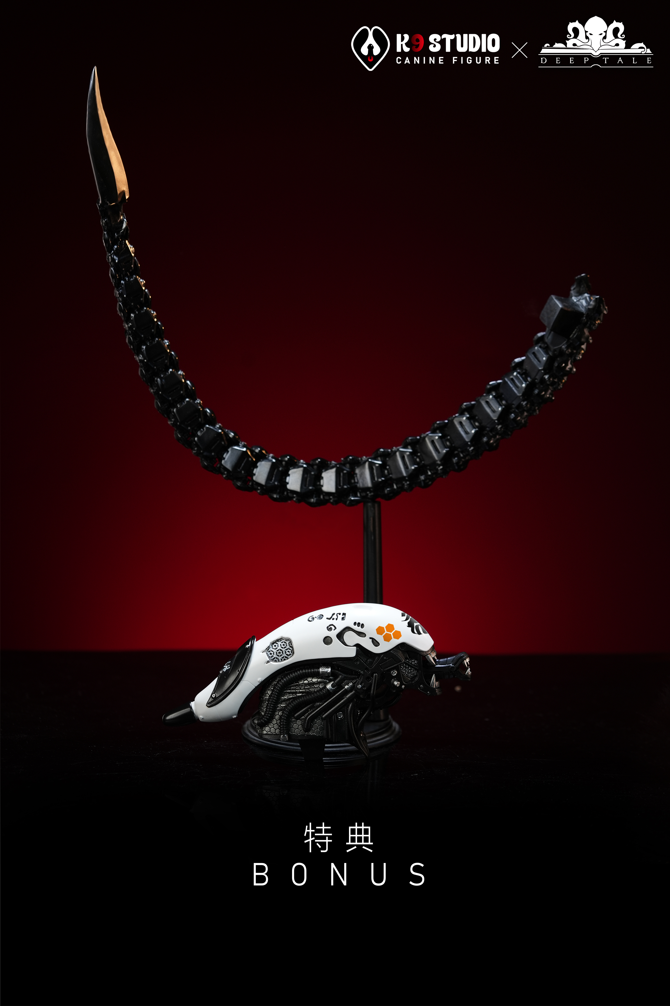 K9 Studio × Deep Tale - Mechanical Xenomorph Alien Statue 