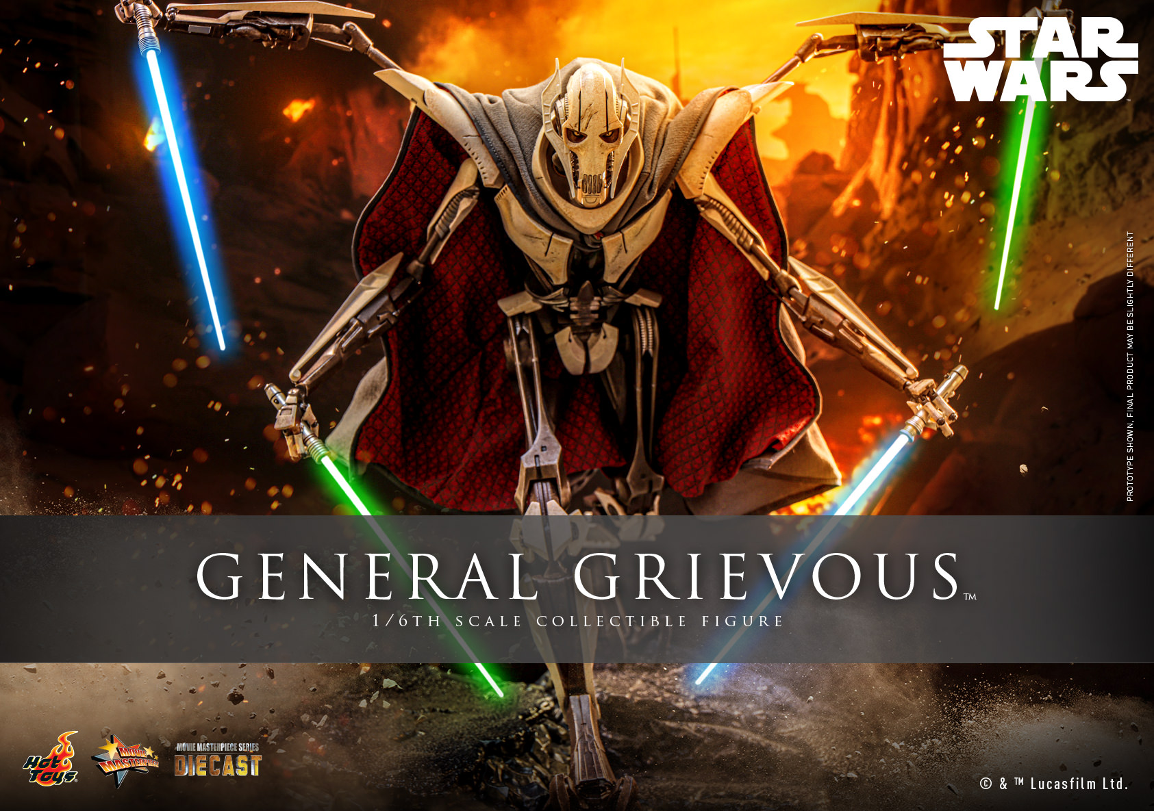 In stock-Star Wars Episode III: Revenge of the Sith General Grievous MMS760D67 - MMS760D67B (Licensed) Statue(GK) -Hottoys-KWII-GK