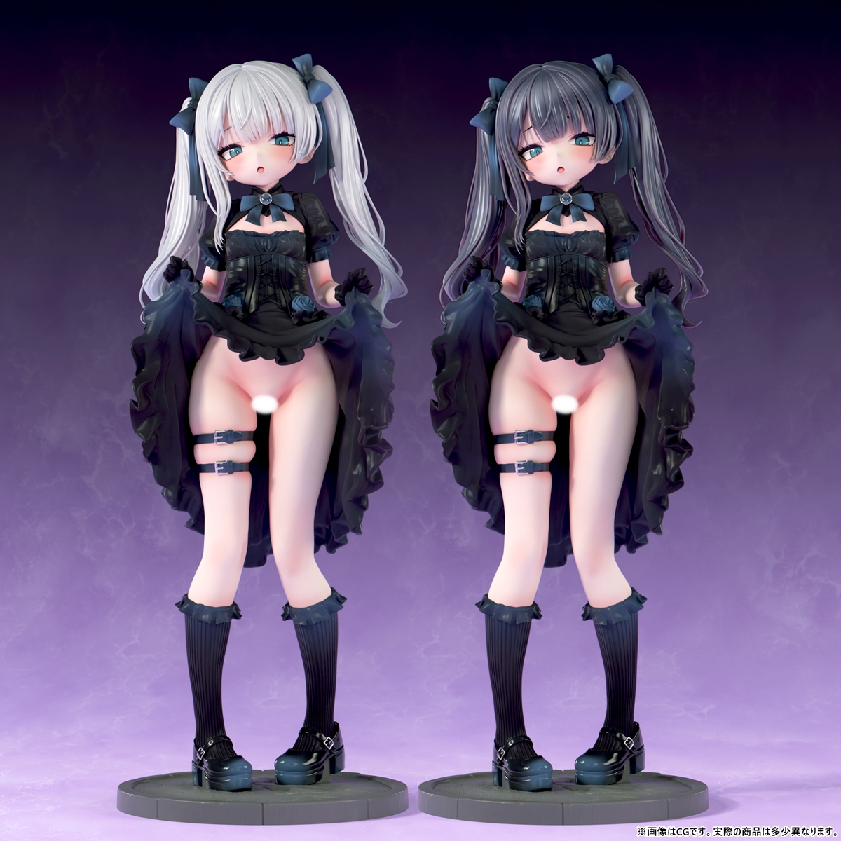  Nikkan Girl Gothic Sisters' Mischief Kurogiri Himeru & Mea 1/5 Scale  Figure Statue GK (Adult 18+)(Licensed)-Insight Studio Pre-sale-KWII-GK