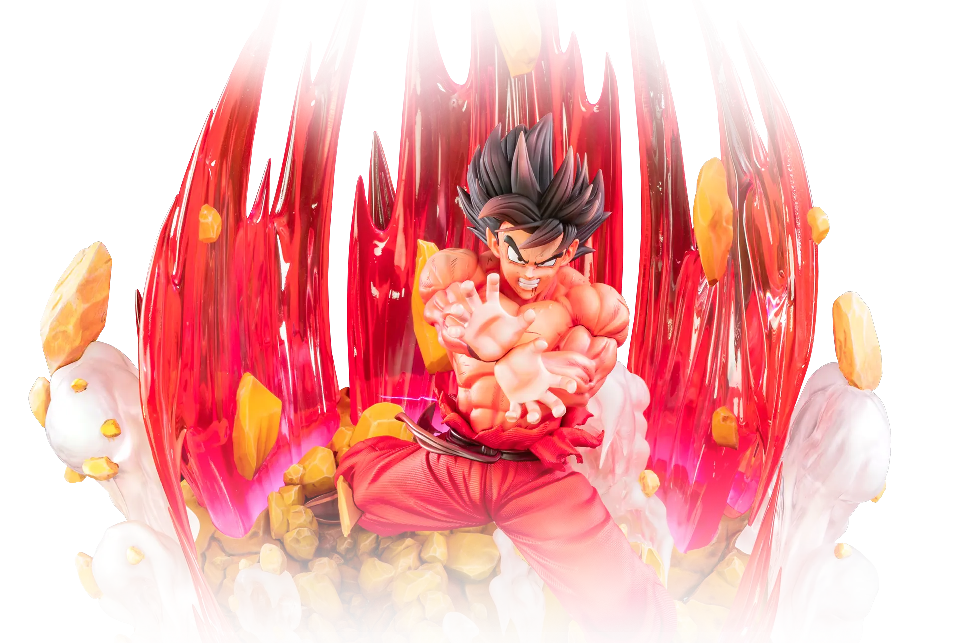  In stock-Tsume Studio - Dragon Ball Z HQS Goku Kaio-ken vs Vegeta Galick Gun, Goku vs Vegeta (Licensed)Statue(GK)