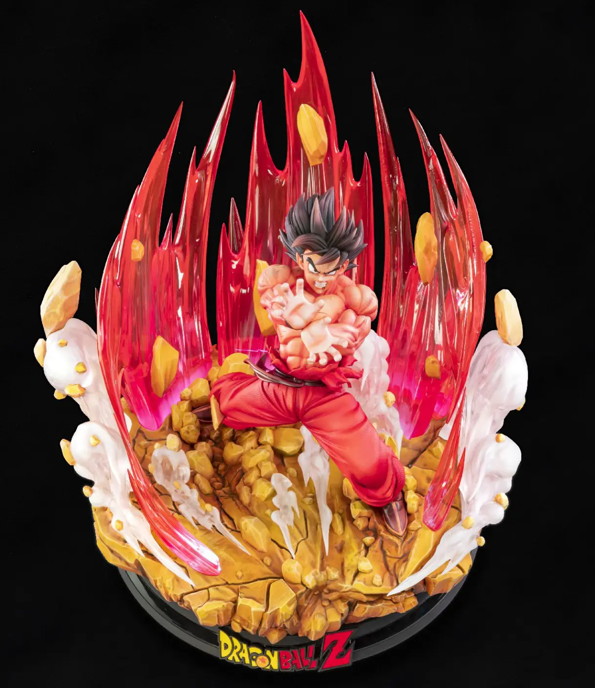  In stock-Tsume Studio - Dragon Ball Z HQS Goku Kaio-ken vs Vegeta Galick Gun, Goku vs Vegeta (Licensed)Statue(GK)