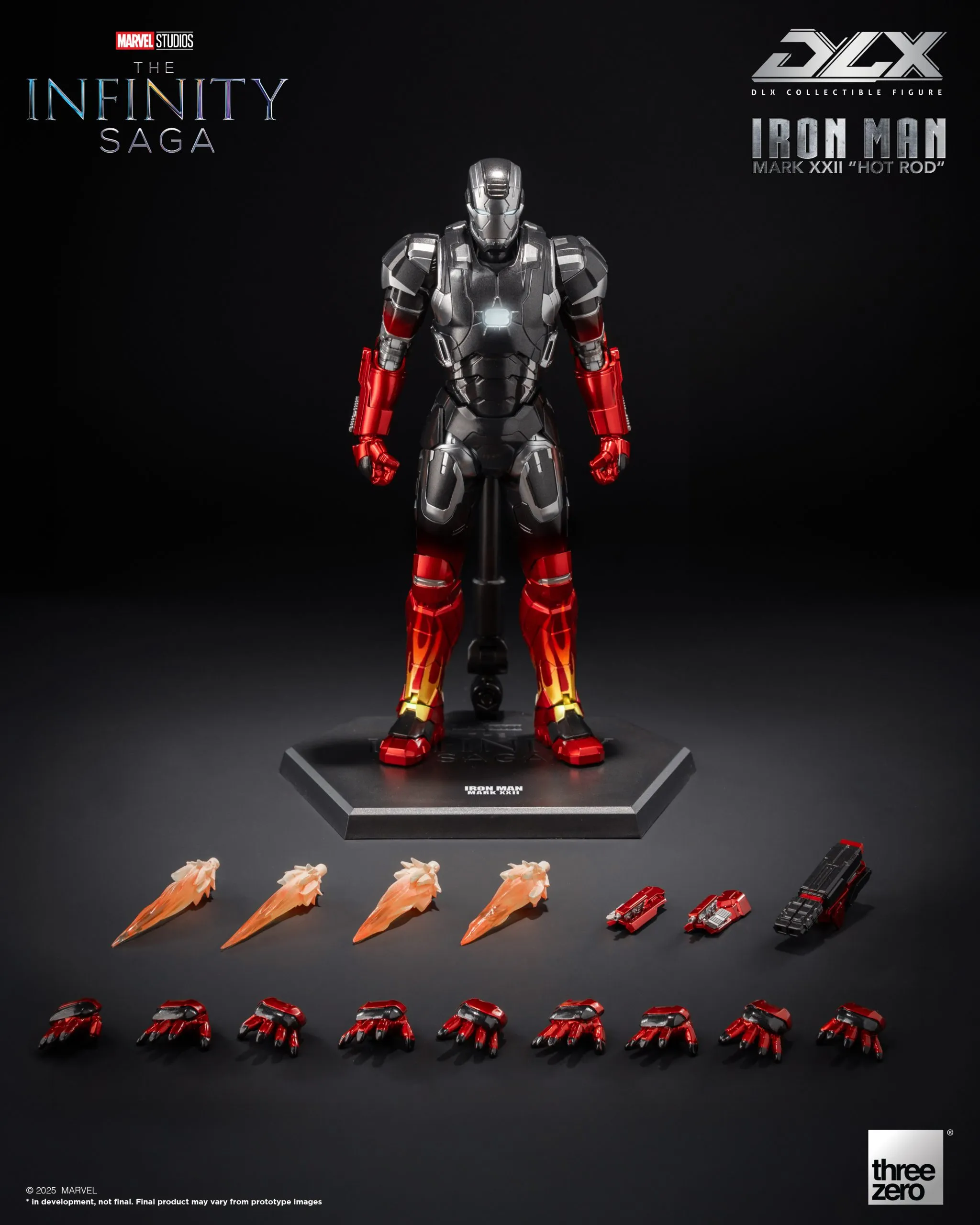 MARVEL DLX IRON MAN MARK 22 HOT ROD 3Z0945C0 Action Figure(LICENSED)-THREEZERO Pre-sale