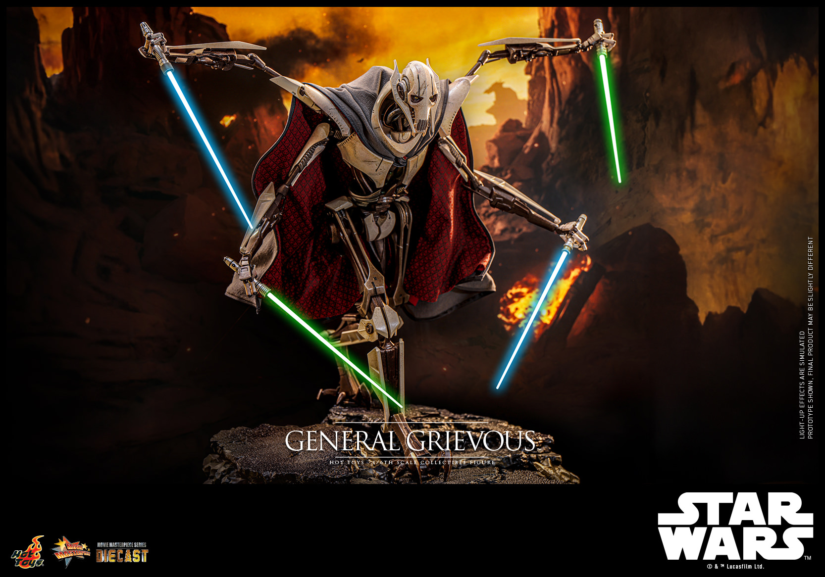 In stock-Star Wars Episode III: Revenge of the Sith General Grievous MMS760D67 - MMS760D67B (Licensed) Statue(GK) -Hottoys-KWII-GK