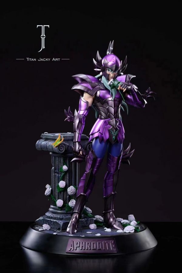 In stock-Saint Seiya Pisces Aphrodite Deathmask Surplice Statue GK Figure-Titan Jacky Art Studio  