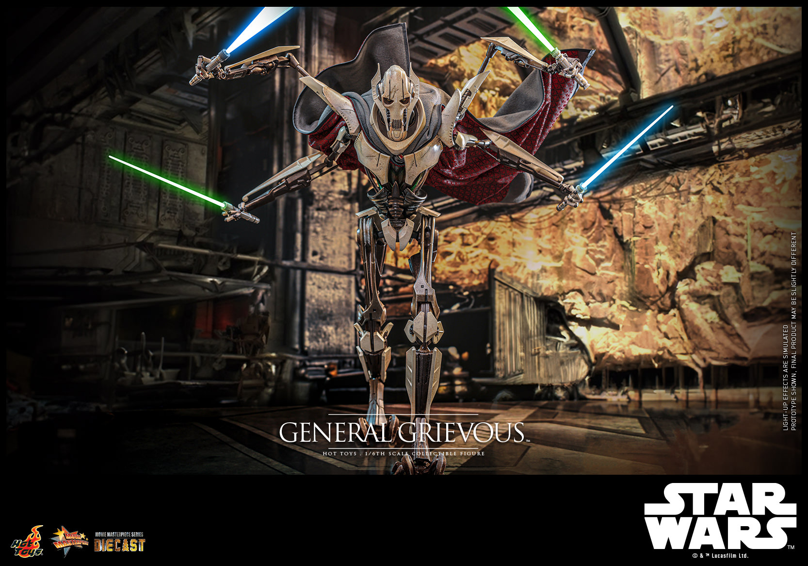In stock-Star Wars Episode III: Revenge of the Sith General Grievous MMS760D67 - MMS760D67B (Licensed) Statue(GK) -Hottoys-KWII-GK