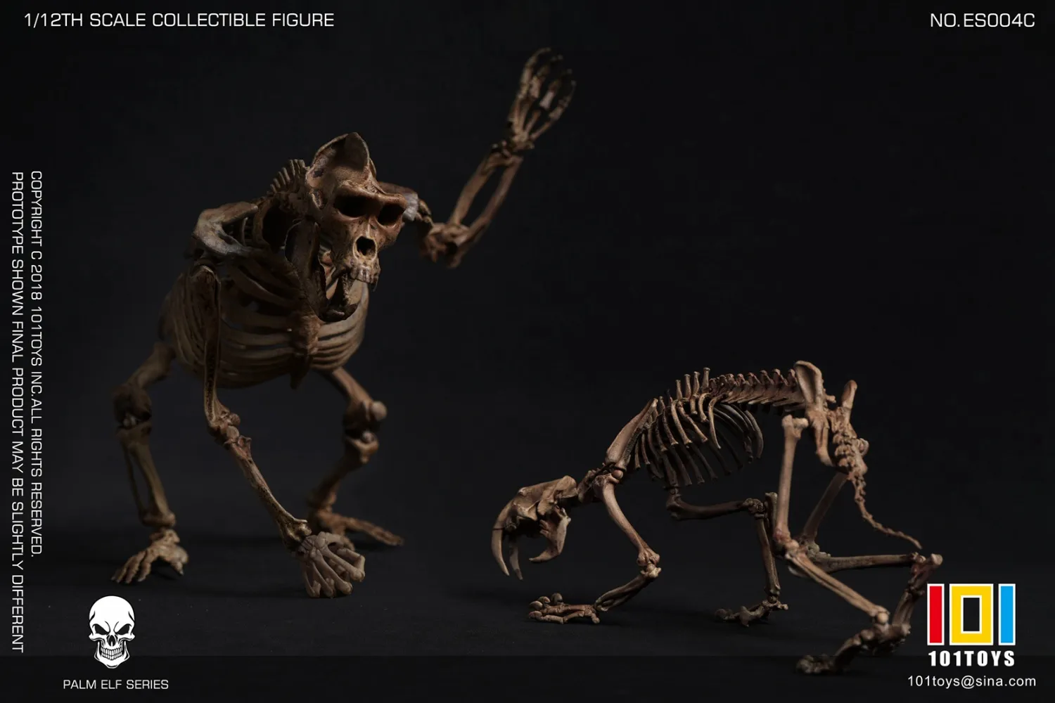Original PALM ELF Series Chimpanzee & Sabretooth Tiger Skeleton Body ES004C (Licensed)-101TOYS Pre-sale-KWII-GK