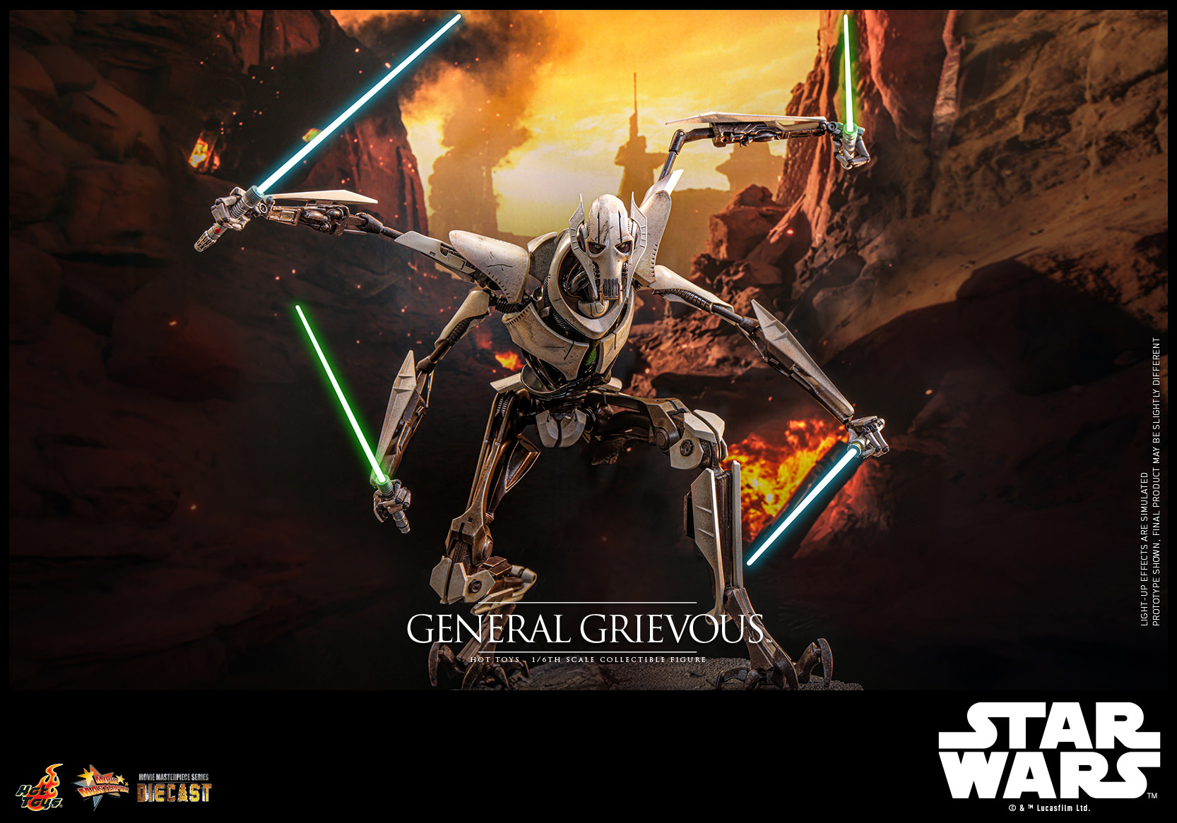 In stock-Star Wars Episode III: Revenge of the Sith General Grievous MMS760D67 - MMS760D67B (Licensed) Statue(GK) -Hottoys-KWII-GK