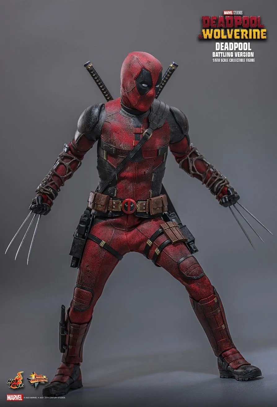 MARVEL DEADPOOL & WOLVERINE DEADPOOL (BATTLING VERSION) MMS782 Action Figure (LICENSED)-HOTTOYS Pre-sale -KWII-GK