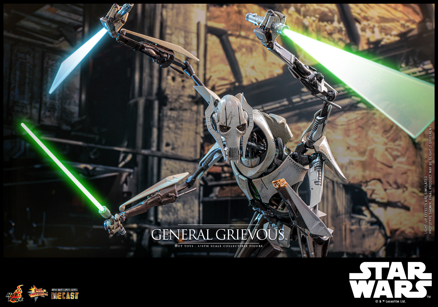 In stock-Star Wars Episode III: Revenge of the Sith General Grievous MMS760D67 - MMS760D67B (Licensed) Statue(GK) -Hottoys-KWII-GK