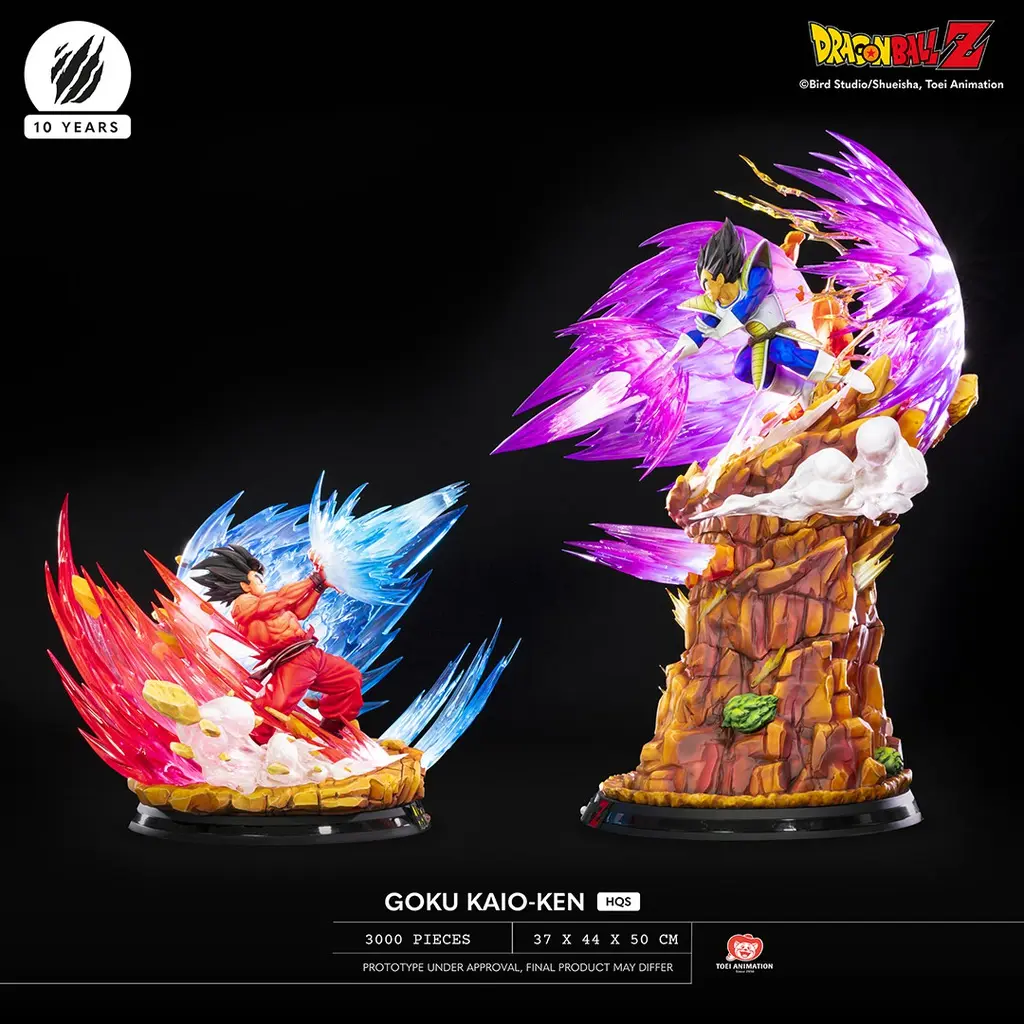  In stock-Tsume Studio - Dragon Ball Z HQS Goku Kaio-ken vs Vegeta Galick Gun, Goku vs Vegeta (Licensed)Statue(GK)