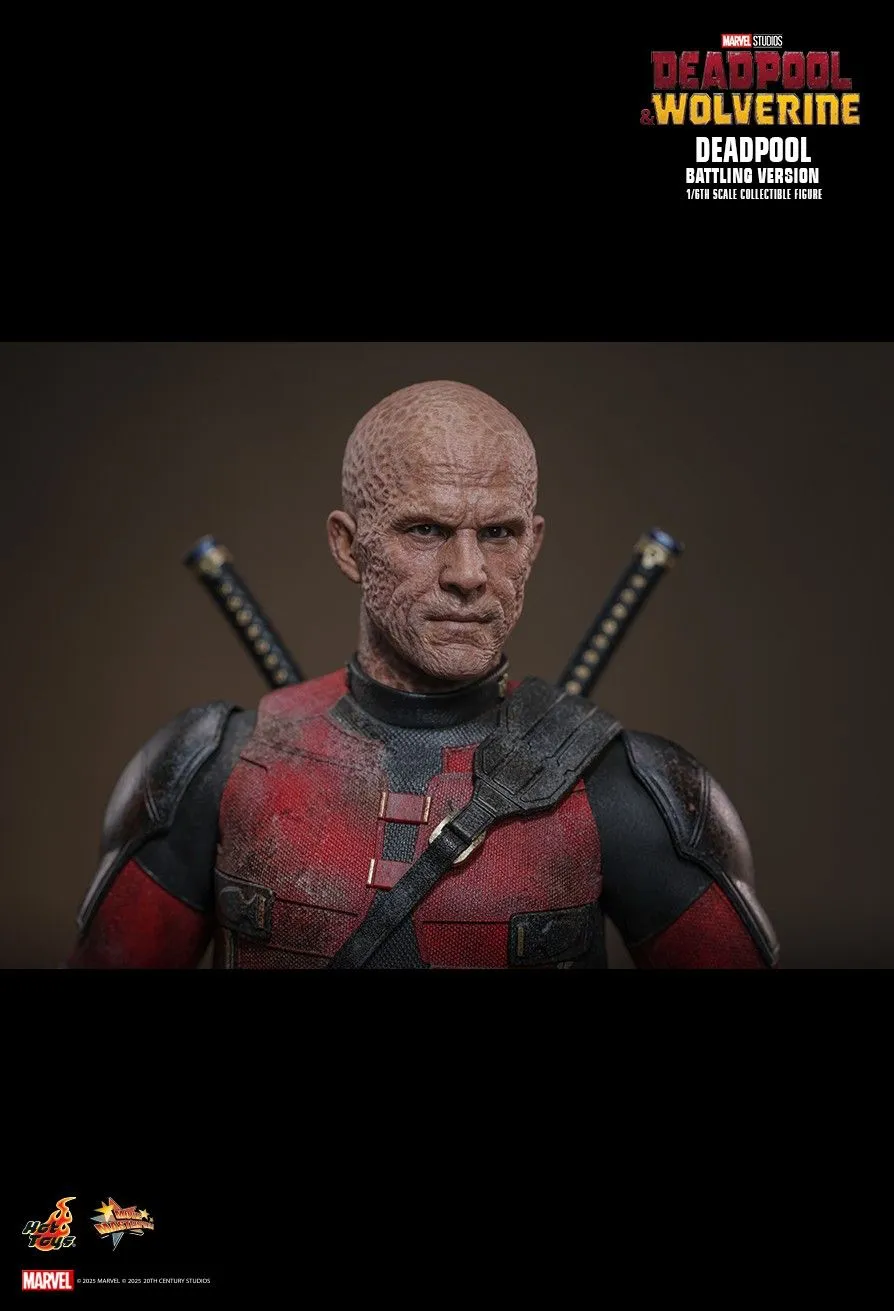 MARVEL DEADPOOL & WOLVERINE DEADPOOL (BATTLING VERSION) MMS782 Action Figure (LICENSED)-HOTTOYS Pre-sale -KWII-GK