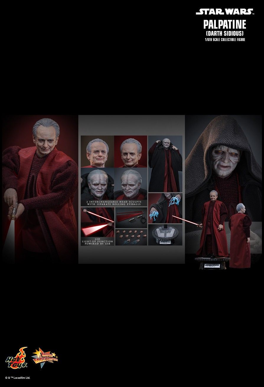 Star Wars: Episode III Revenge of the Sith Palpatine Darth Sidious MMS805 (Licensed) Action Figure-Hottoys Pre-sale-KWII-GK