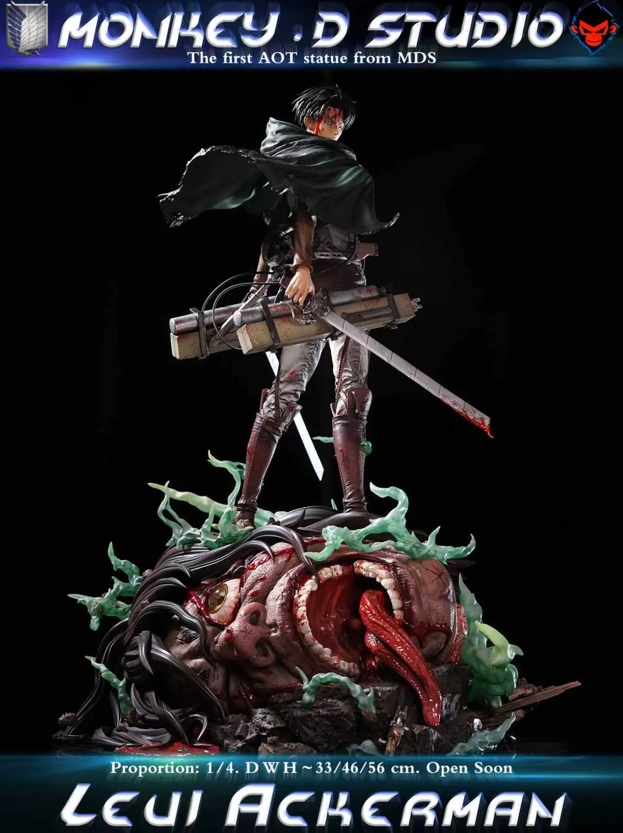 Monkey .D Studio - AOT Levi Ackerman 1/4 Statue(GK)