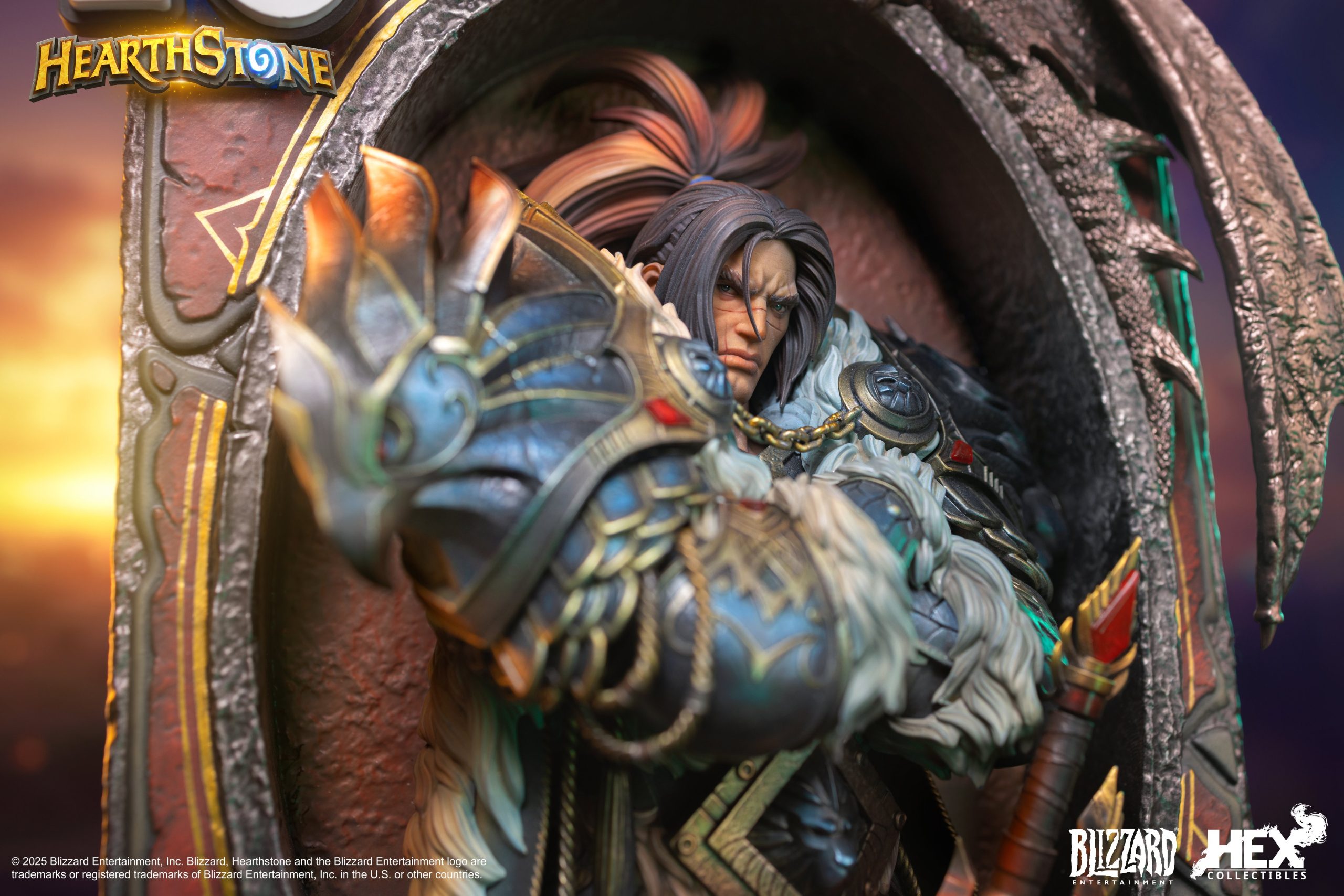Hearthstone Varian Wrynn Legendary Card Art Statue HEXFRAME02 (Licensed)Statue(GK) -HEX Collectibles & Blizzard Entertainment -KWII-GK