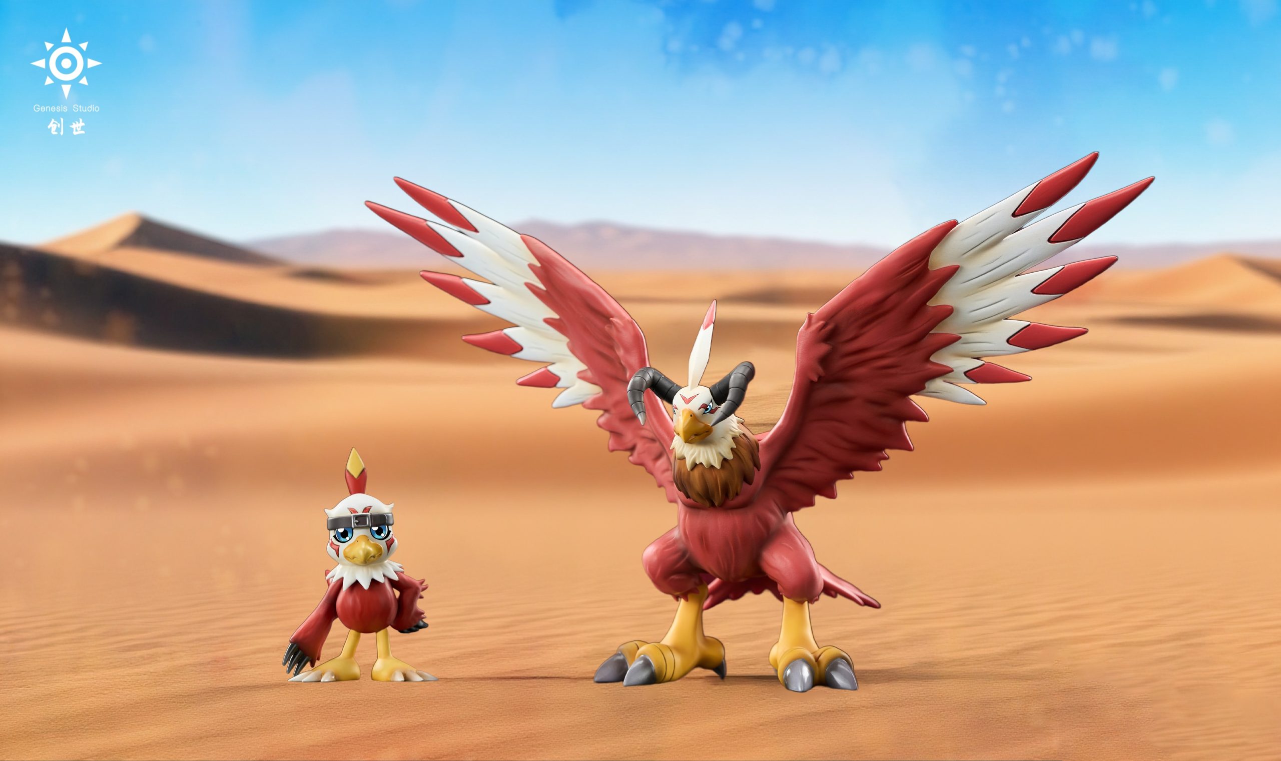 Digimon Hawkmon & Aquilamon Statue(GK) -Genesis Studio