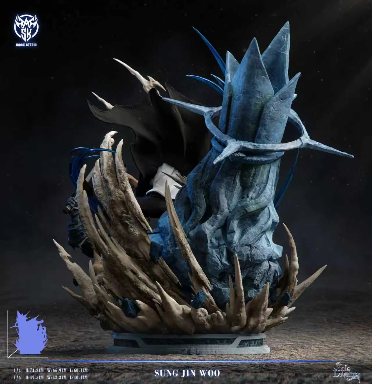 Mask Studio - Sung Jin Woo VS Statue of God Solo Leveling Statue