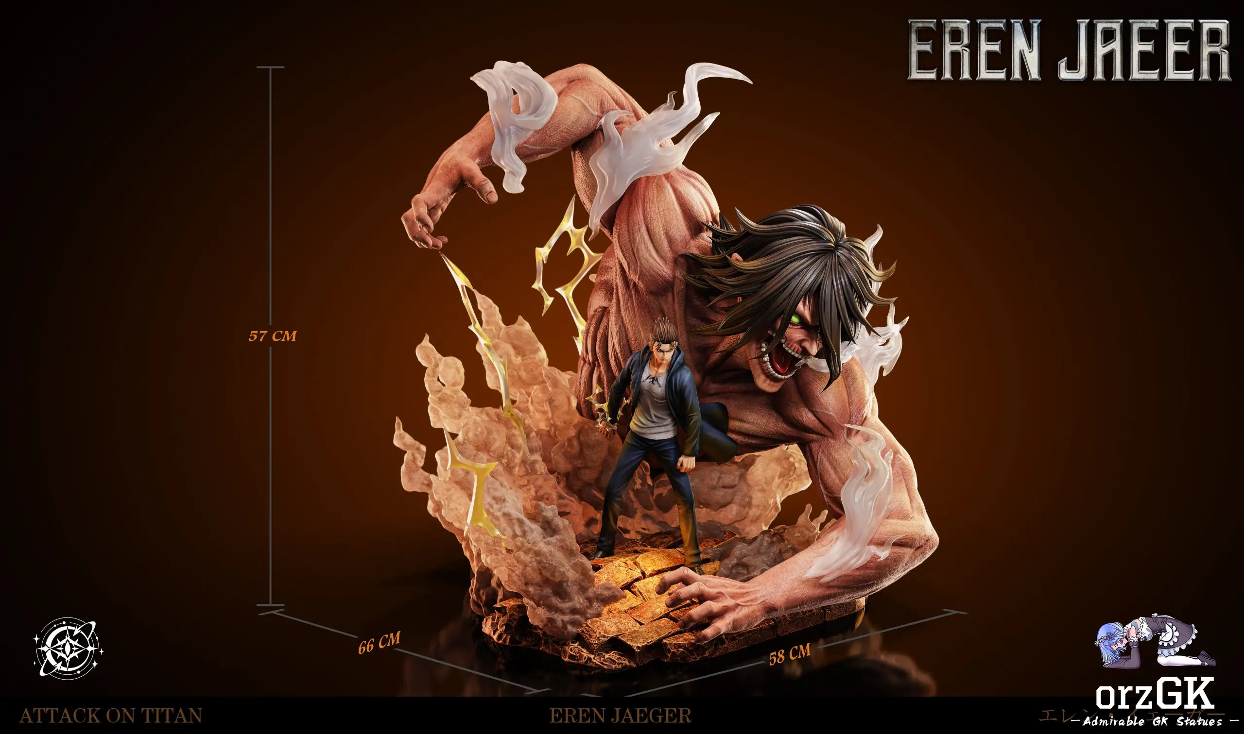 Void Studio - Attack on Titan The Nine Titans Resonance Series First Wave: Eren vs. Pieck Statue 