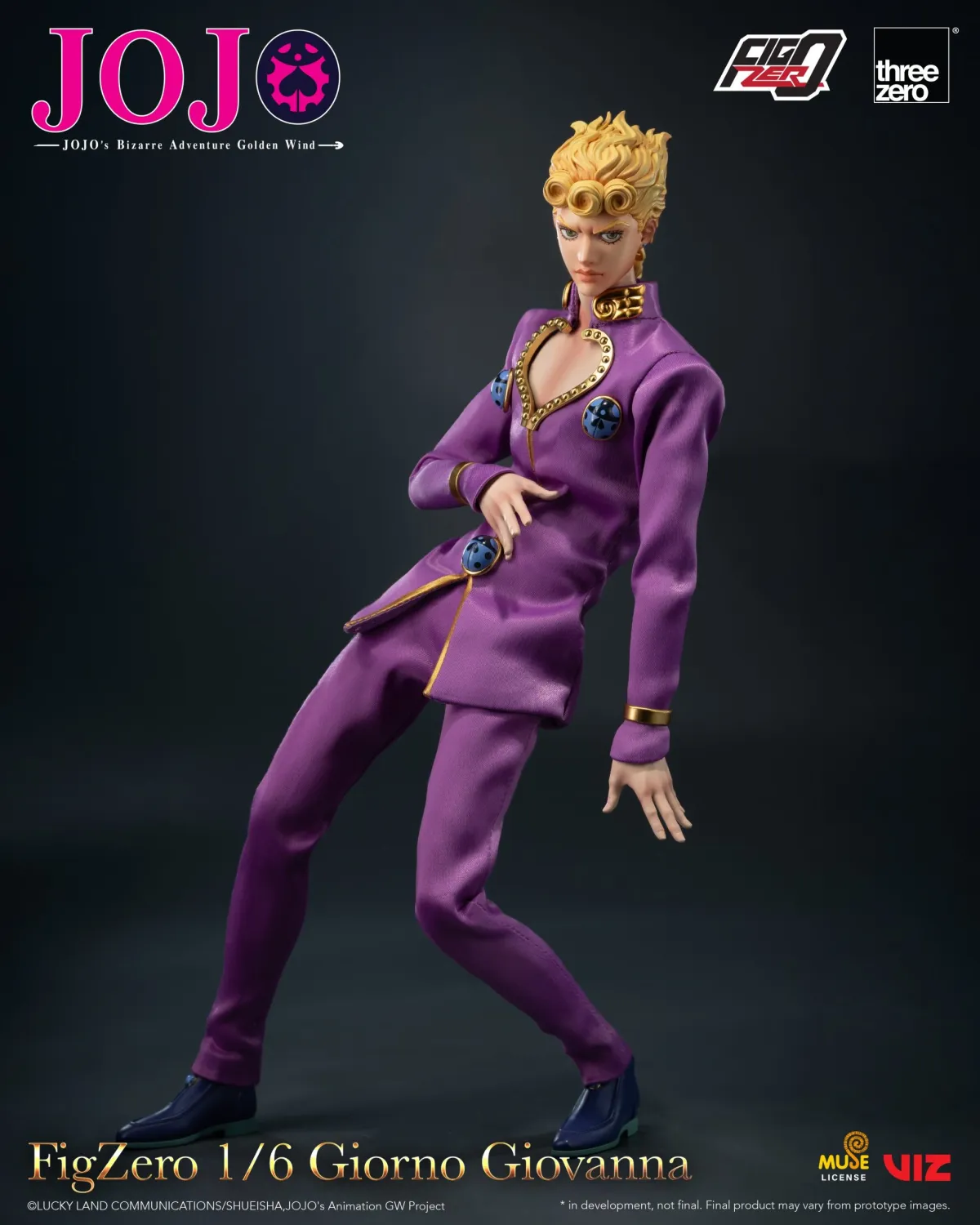 JoJo's Bizarre Adventure: Golden Wind FigZero Giorno Giovanna 3Z06570M0 (Copyright)1/6 Action Figure Statue(GK)-Threezero-KWII-GK