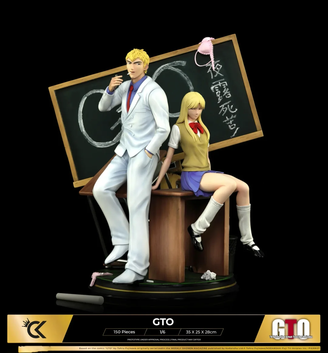 IN-STOCK-Cartoon Kingdom Studio- Eikichi Onizuka & Urumi Kanzaki - Great Teacher Onizuka(Licensed)1/6Statue(GK) 