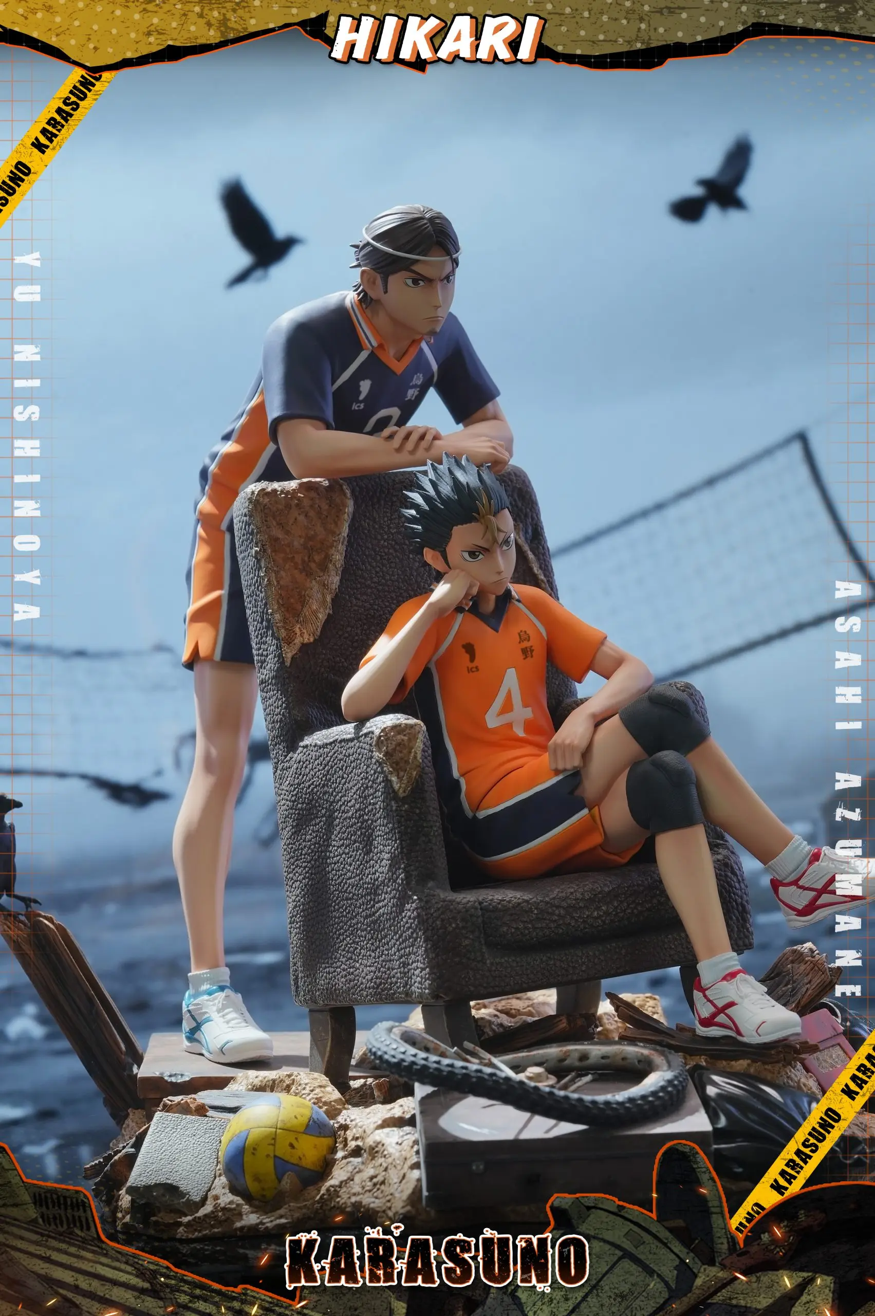 HIKARI Studio - Haikyu!! Yu Nishinoya & Asahi Azumane Statue(GK)
