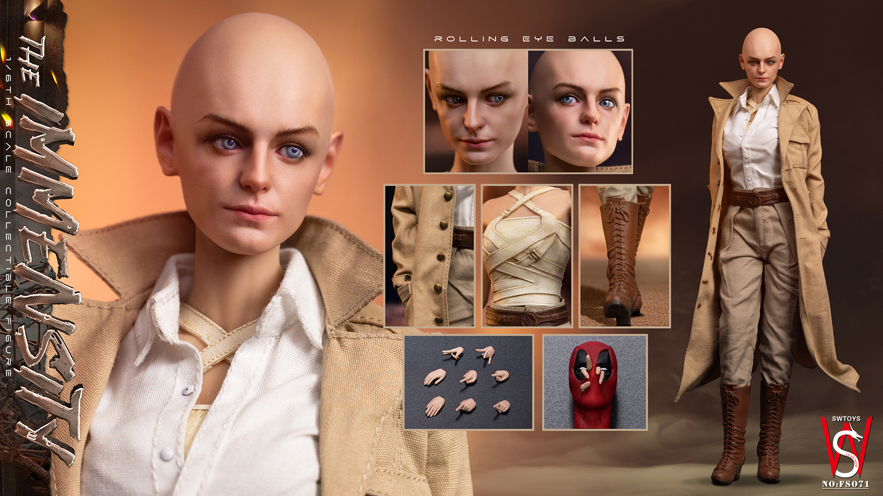 SWTOYS NO:FS071 Mind Manipulator 1/6 Scale, Soldier Statue GK Pre-sale