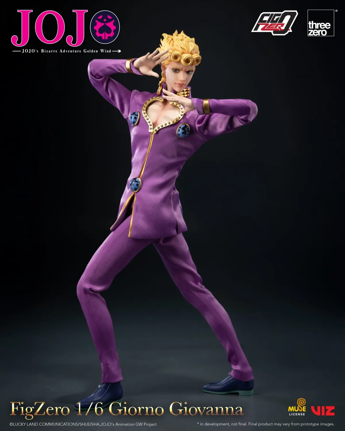 JoJo's Bizarre Adventure: Golden Wind FigZero Giorno Giovanna 3Z06570M0 (Copyright)1/6 Action Figure Statue(GK)-Threezero-KWII-GK