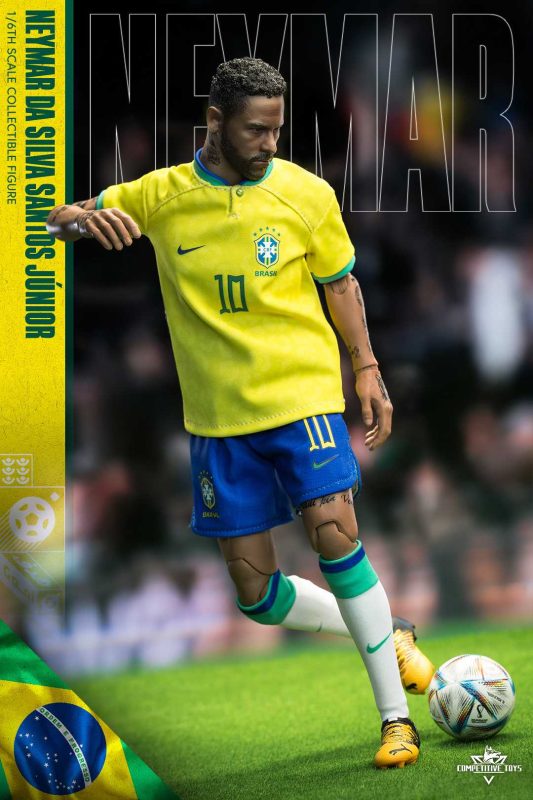 In stock-World Cup football player Com003 1/6 Neymar da Silva Santos Junior Action dolls, soldiers, competitive toys-KWII-GK