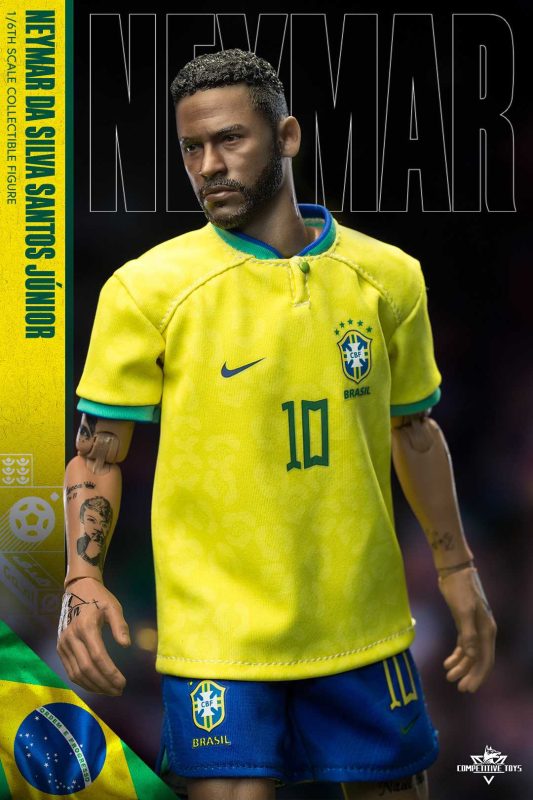 In stock-World Cup football player Com003 1/6 Neymar da Silva Santos Junior Action dolls, soldiers, competitive toys-KWII-GK