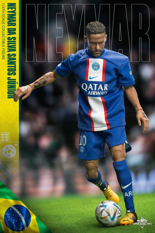 In stock-World Cup football player Com003 1/6 Neymar da Silva Santos Junior Action dolls, soldiers, competitive toys-KWII-GK