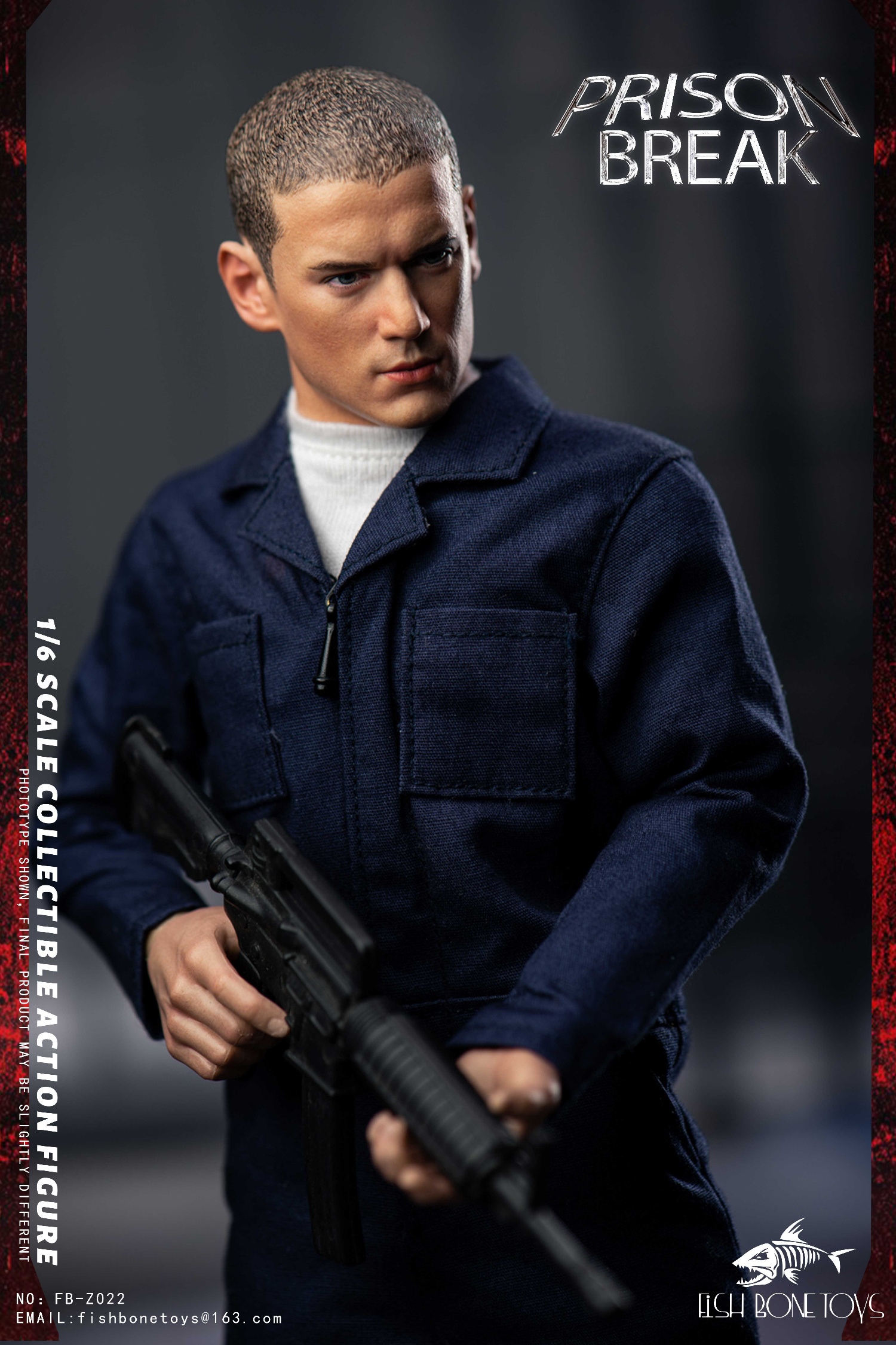 Prison Break Michael & tbag & Double set & Magnetic Opening and Closing Prison Scene 1/6 scale action figure Statue(GK)-FISH BONETOYS-KWII-GK