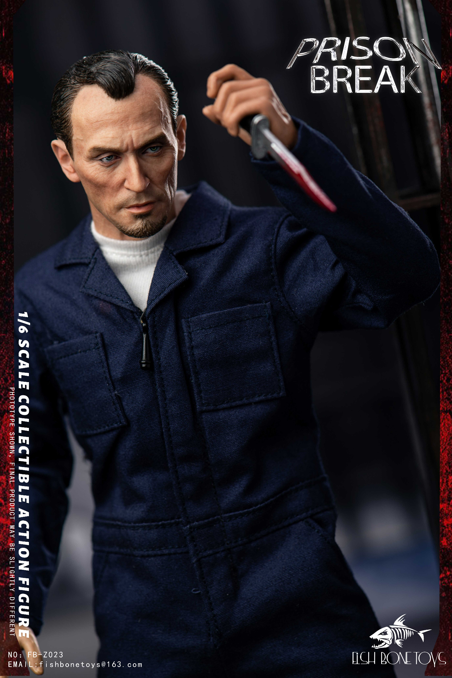 Prison Break Michael & tbag & Double set & Magnetic Opening and Closing Prison Scene 1/6 scale action figure Statue(GK)-FISH BONETOYS-KWII-GK
