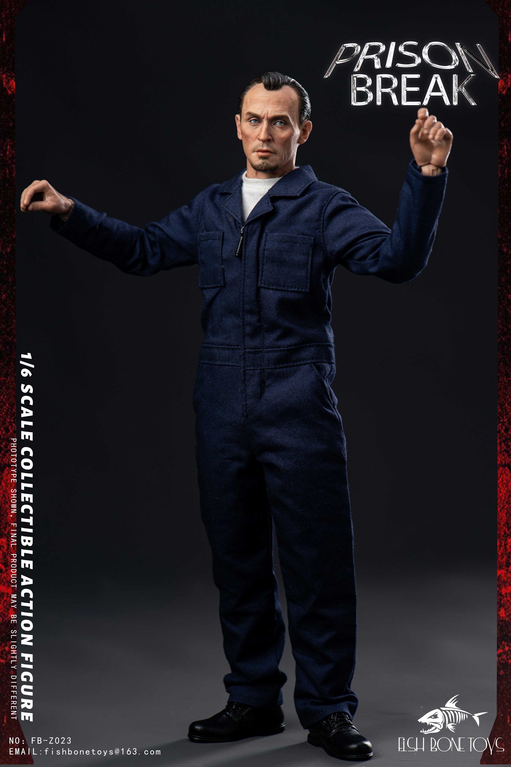 Prison Break Michael & tbag & Double set & Magnetic Opening and Closing Prison Scene 1/6 scale action figure Statue(GK)-FISH BONETOYS-KWII-GK
