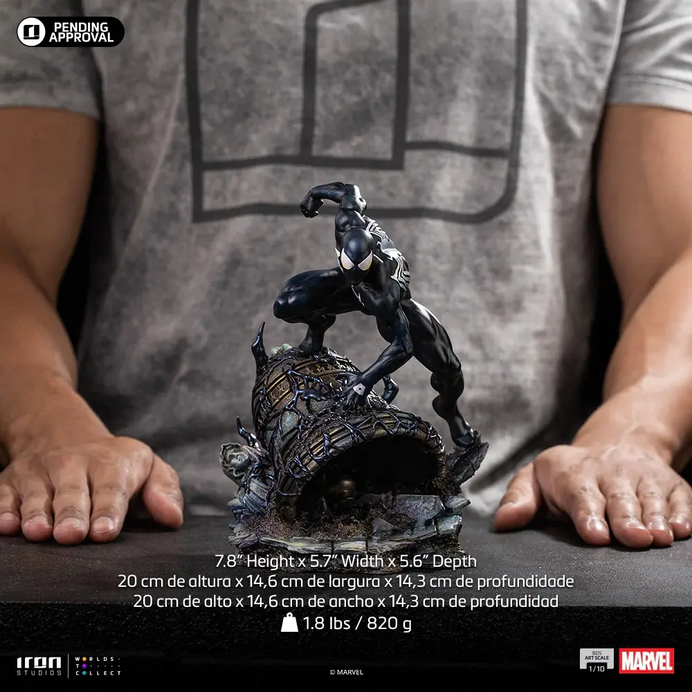 Iron Studios - Spider Man Black Costume - Marvel Comics Series 7 Art Scale 1/10 Statue (Licensed)