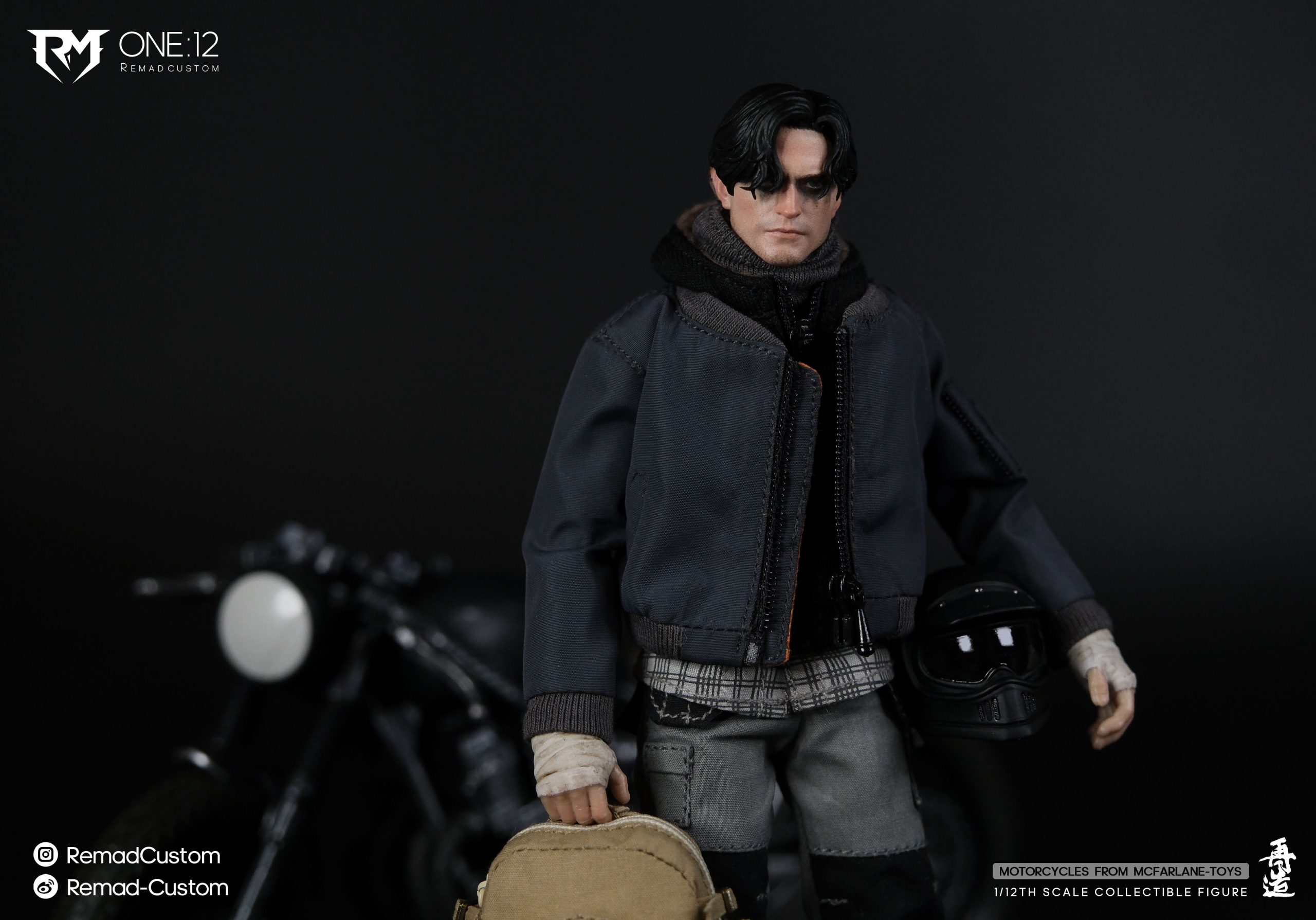 Motorcycle Wanderer 6 inch Cloth Outfit 1/12 Articulated Figure - Remad Custom Studio